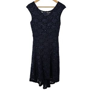 Connected Apparel Blue Lace Dress Size 6‎ New